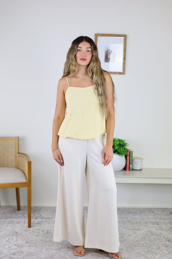 Reneece Cami Top with Bubble Hem