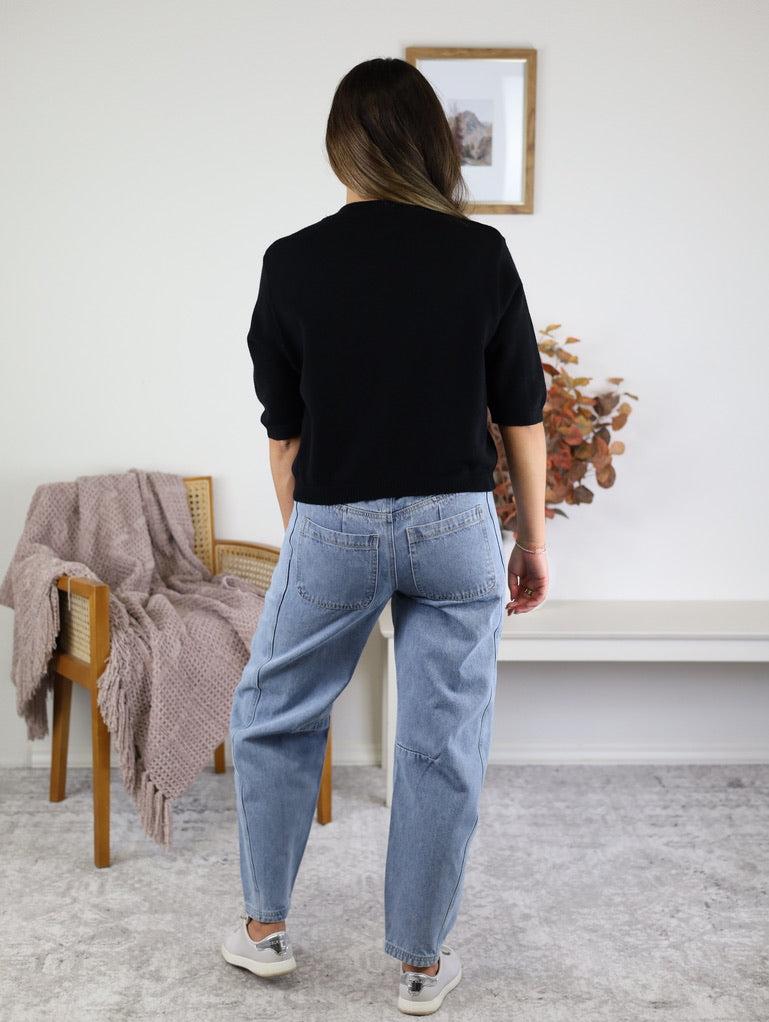Bobbi Mid Rise Barrel Jeans - Final Sale