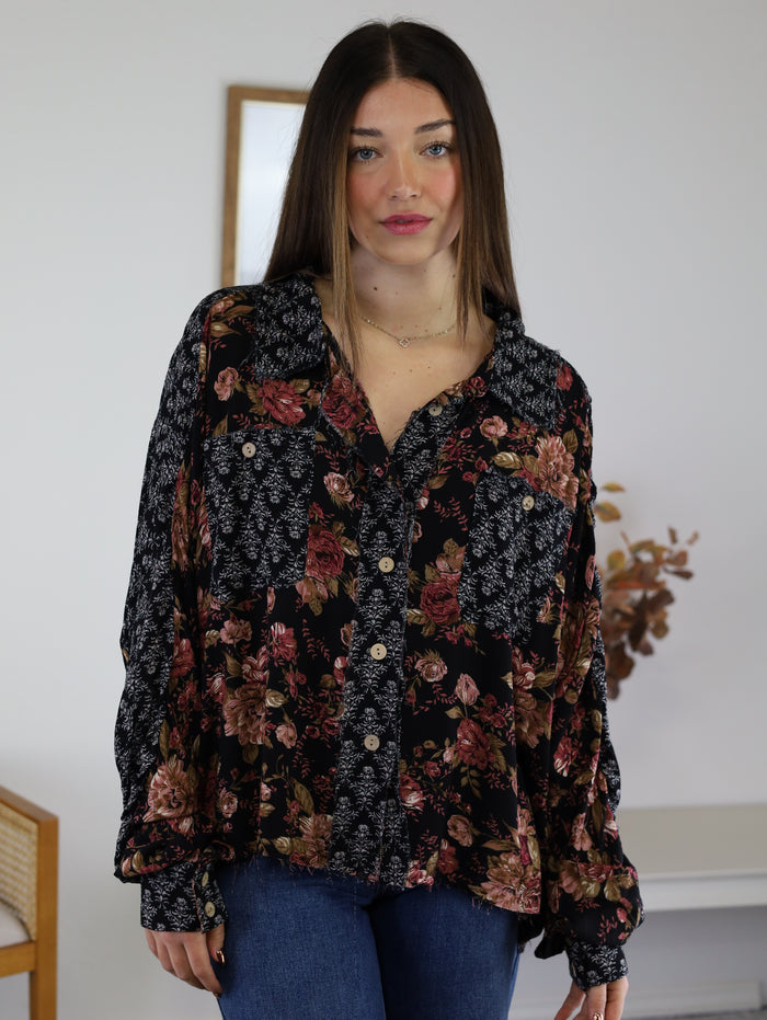 Floral Illusion Printed Top