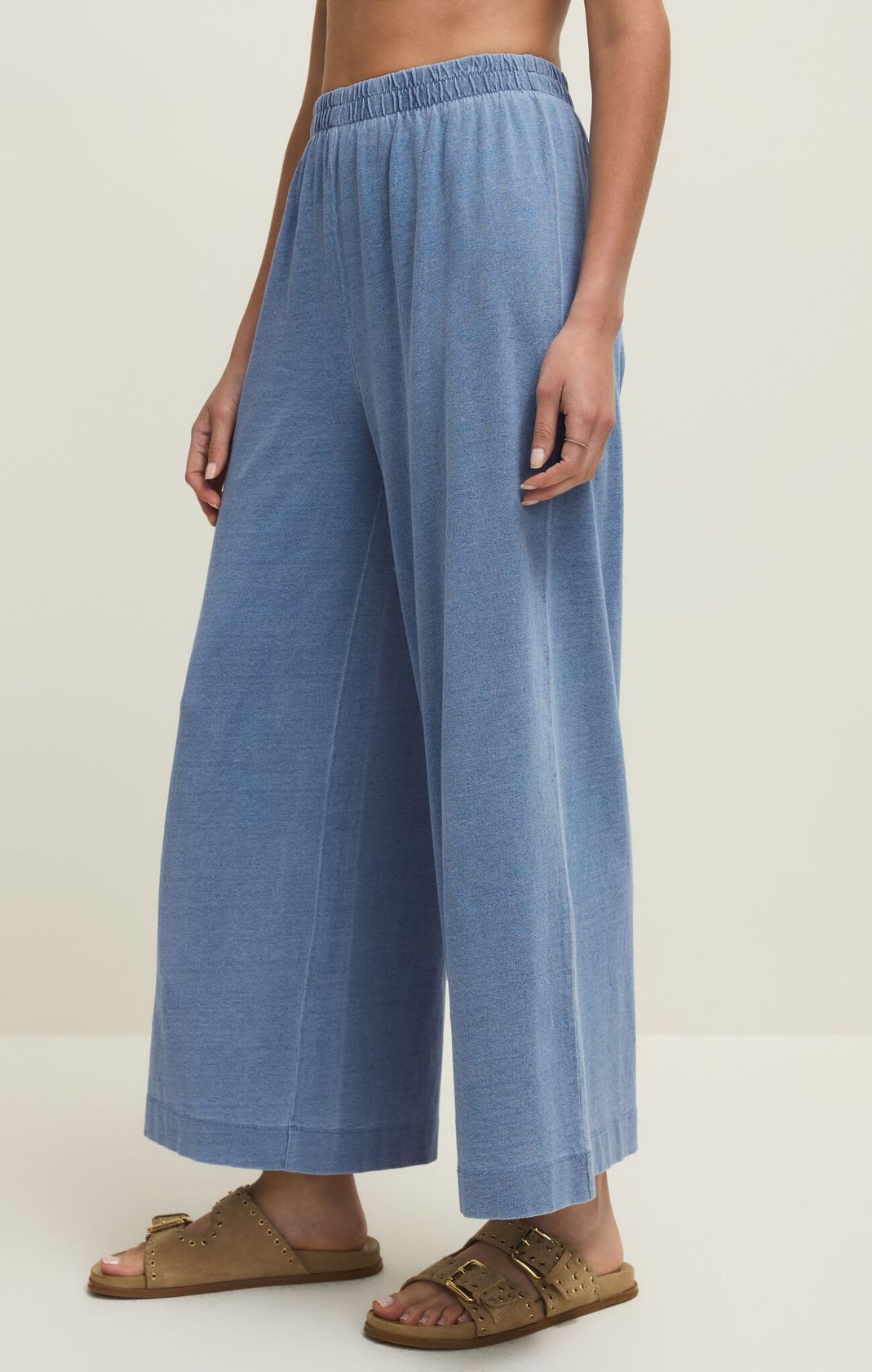 Reese Jersey Denim Button Up