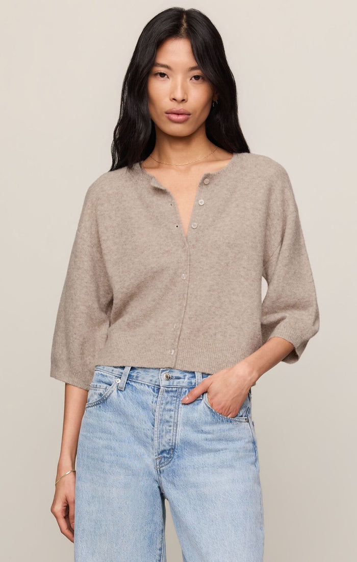 Valor Cardigan cozy knit button-front sweater, front view
