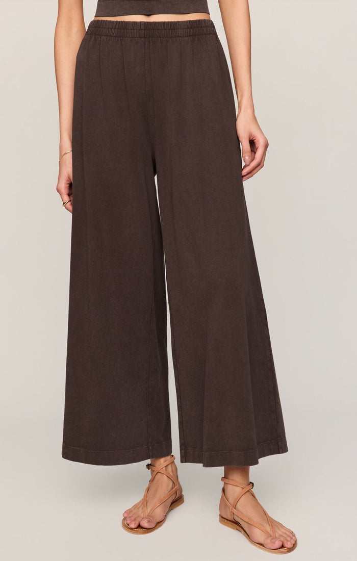 Scout Jersey Crop Flare Pant - Chocolate