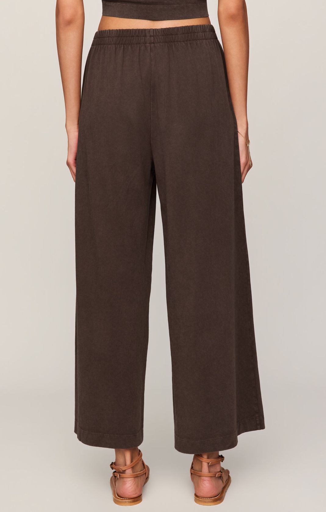 Scout Jersey Crop Flare Pant - Chocolate