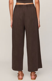 Scout Jersey Crop Flare Pant - Chocolate