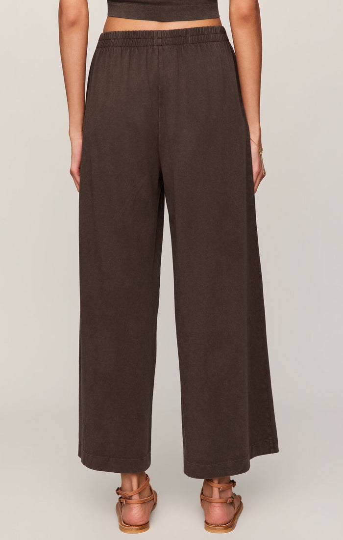 Scout Jersey Crop Flare Pant - Chocolate