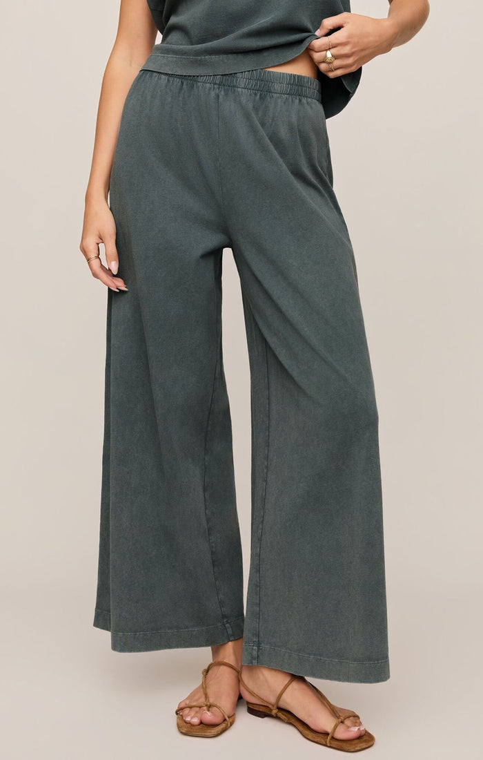 Scout Jersey Crop Flare Pant - Emerald Cove