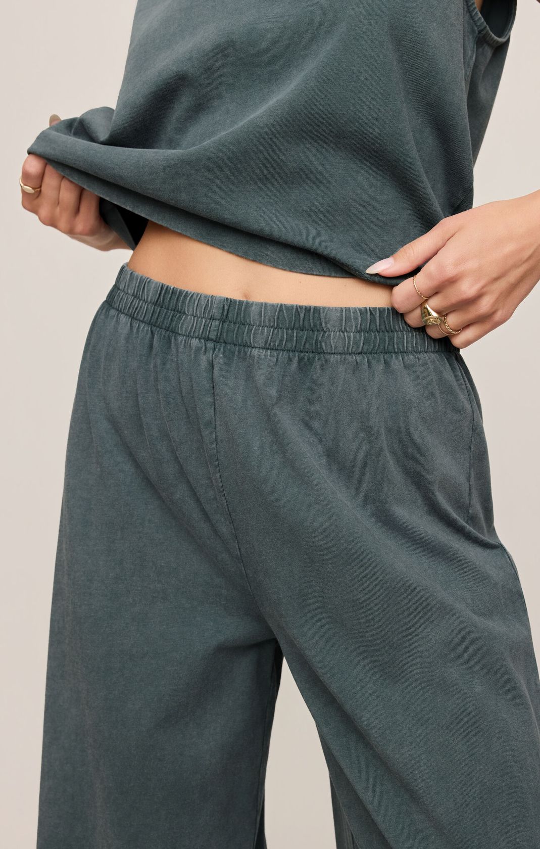 Scout Jersey Crop Flare Pant - Emerald Cove