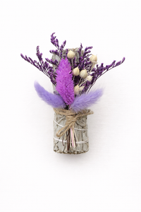 White Sage Hydrangea Flowers Smudge Sticks