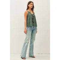 Paige Ruffle Tank - Green