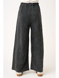 Simone Mineral Wash Seam Detail Wide Leg Pants