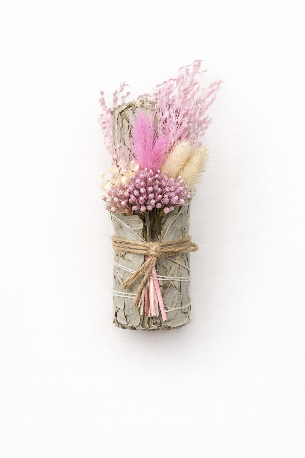 White Sage Hydrangea Flowers Smudge Sticks