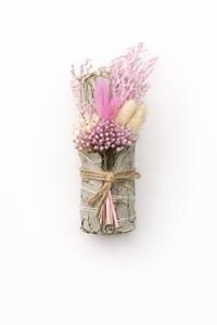 White Sage Hydrangea Flowers Smudge Sticks