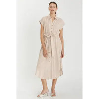 Whitney Striped Midi Dress