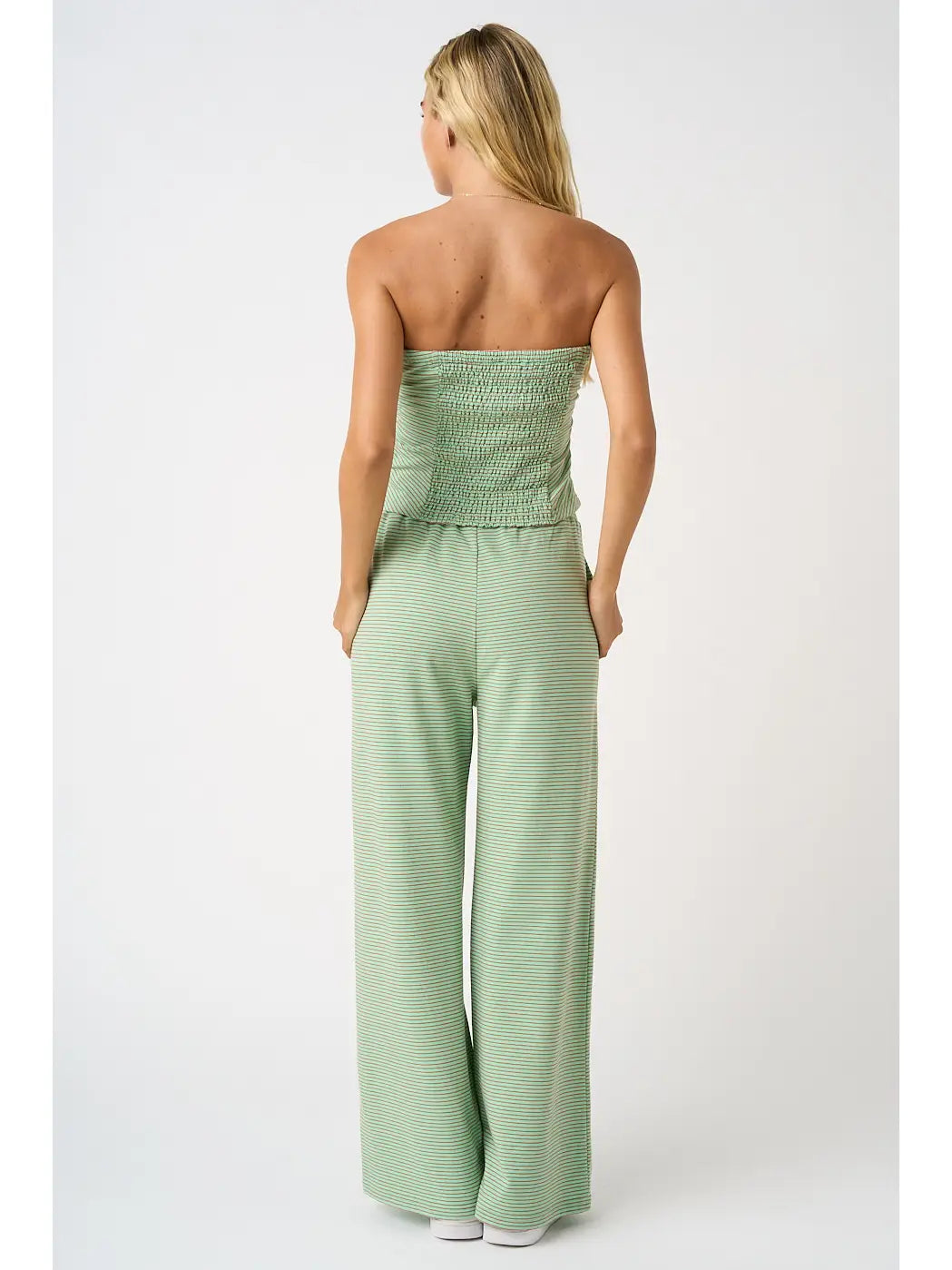 Kia Striped Tube Top and Pants Set