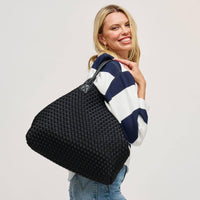 Ithaca Woven Neoprene Tote: Black