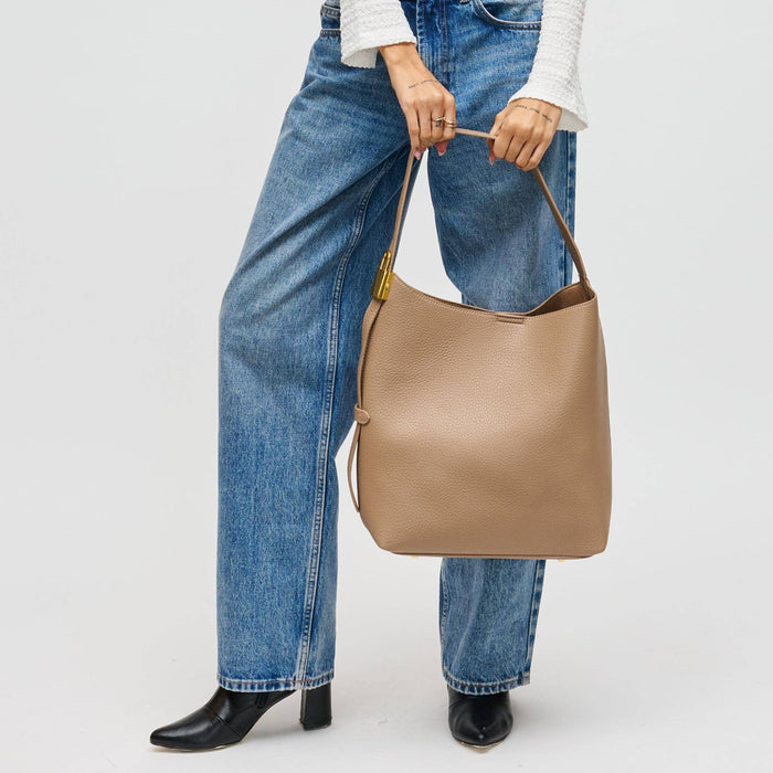 Matty Hobo Bag: Natural