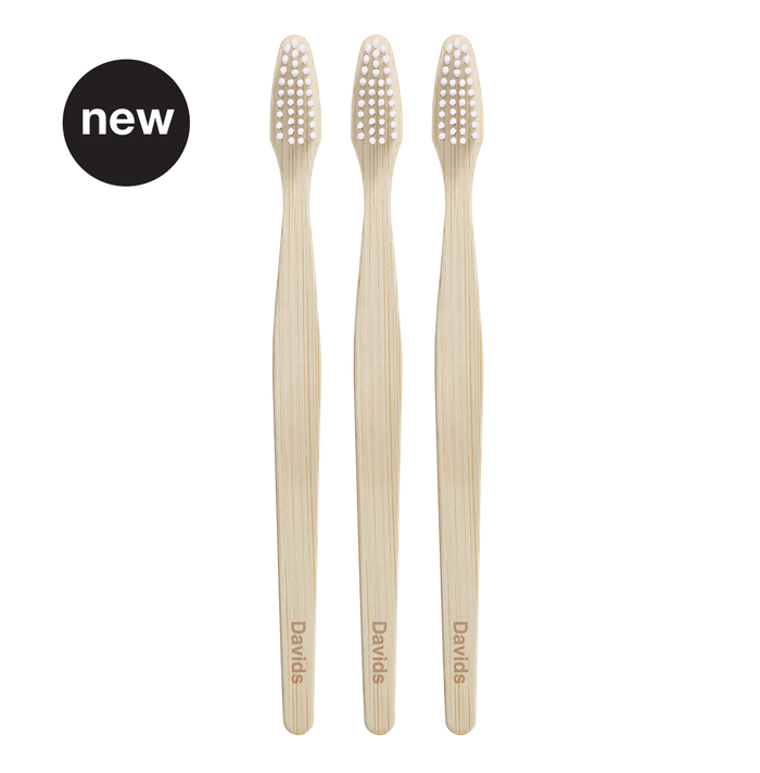 Davids Natural Toothpaste - Davids premium bamboo toothbrush | adult soft | 3 pack