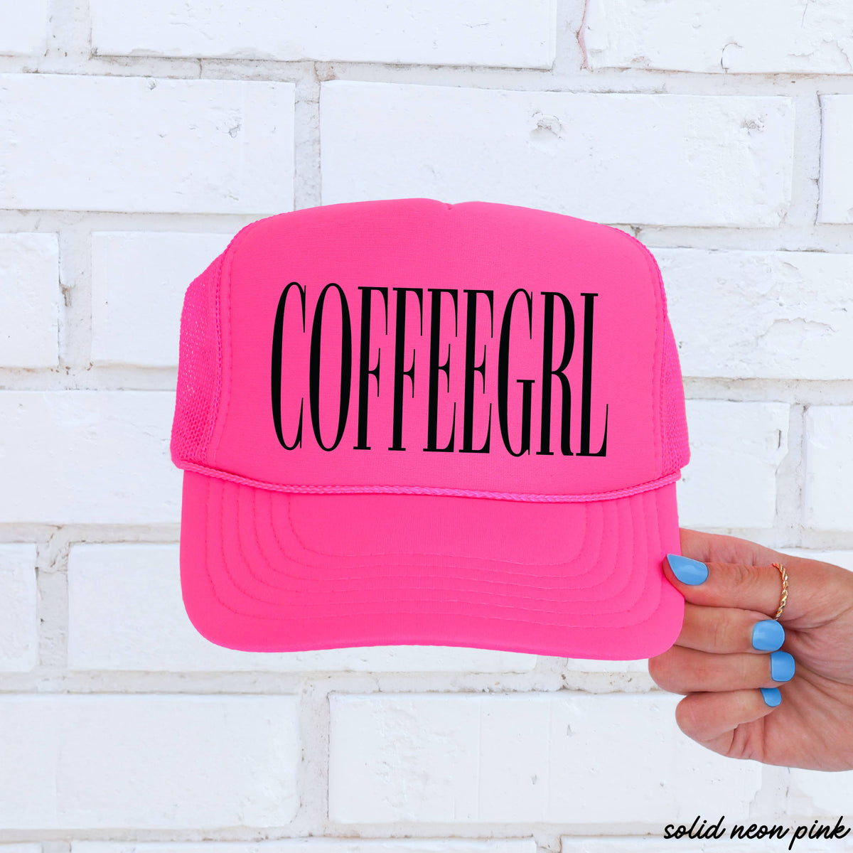 Chloe Vs Tank - CoffeeGrl Trucker Hat *10 Colors: Brown/Tan