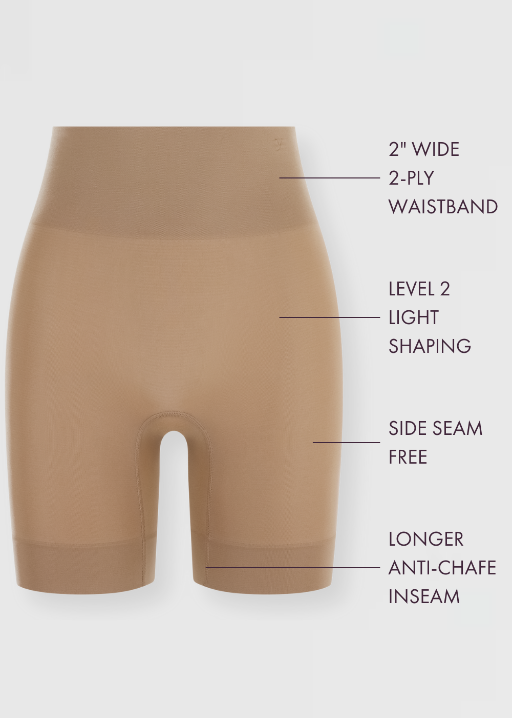 Yummie - Ultralight Shapewear Slip Short: Almond