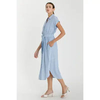Whitney Striped Midi Dress