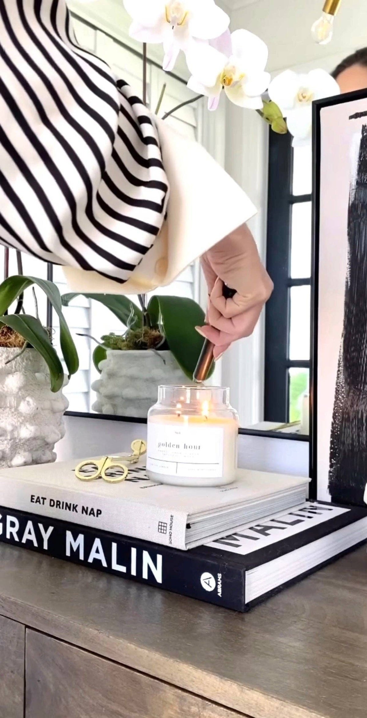 Golden Hour 22 oz soy candle with biodegradable cork lid, candle gift idea