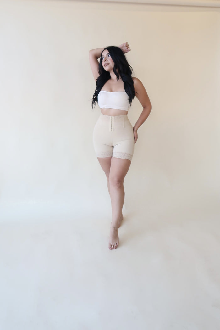 Princess Columbian Corset High Rise Shorts- Black