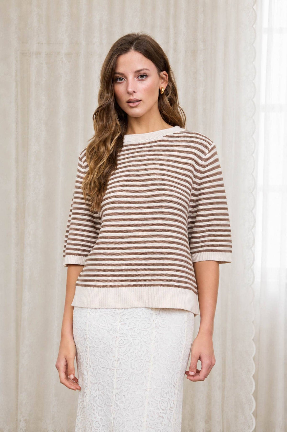 Scout Striped Sweater stripe pattern cotton knit pullover