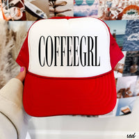 Chloe Vs Tank - CoffeeGrl Trucker Hat *10 Colors: Brown/Tan