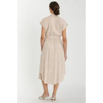 Whitney Striped Midi Dress