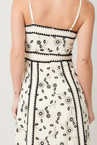 Nattie Embroidery Lace Midi Dress - Final Sale