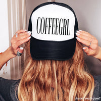 Chloe Vs Tank - CoffeeGrl Trucker Hat *10 Colors: Brown/Tan