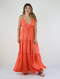 Tangerine Moment Maxi Dress
