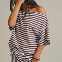 Hayden asymmetrical tee, dolman sleeve and boxy fit view