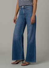 Side view of The Mia High Rise wide leg jeans